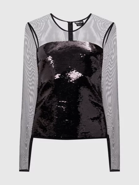 Блуза з паєтками Tom Ford чорна