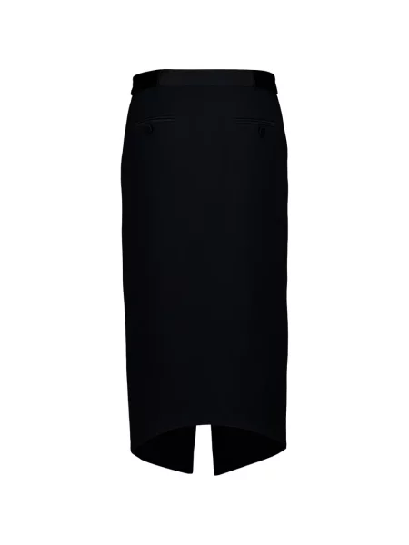Fustă tip creion Tom Ford din satin negru