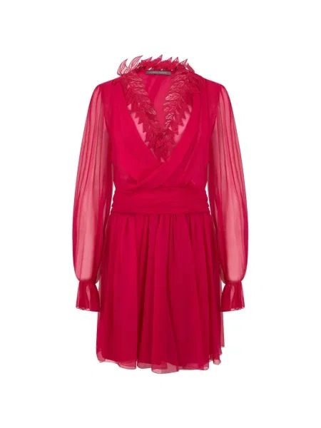 Lung rochie mini Alberta Ferretti roșu