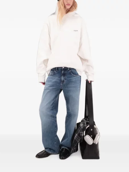 Blugi cu picior larg Icon Denim albastru