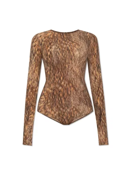 Koszulka Mm6 Maison Margiela brązowa