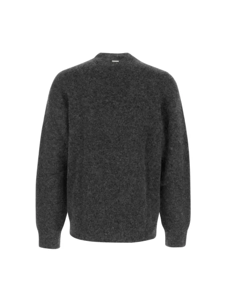Sweter Salvatore Ferragamo z alpaki szary