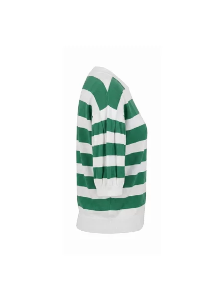 Dzianinowy sweter Malo w paski z paskiem