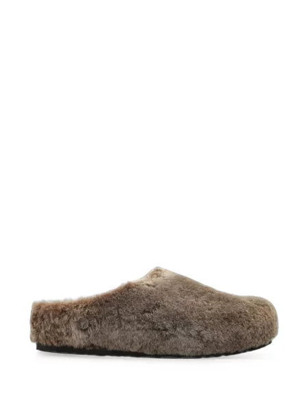 Papuci Birkenstock din piele de oaie gri