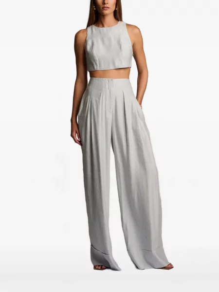 Crop top Hevron niebieski