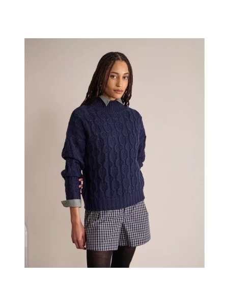 Sweter Ines De La Fressange Paris wełniany niebieski