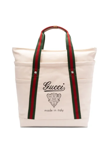 Платно чанта Gucci с принт бяло