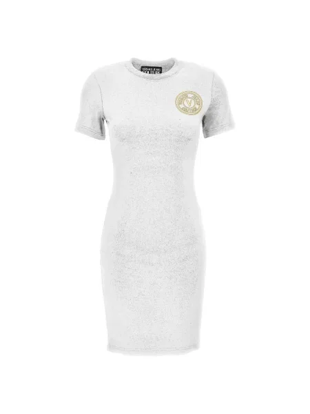 Sukienka jeansowa Versace Jeans Couture biała