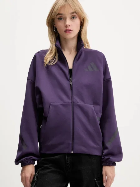 Adidas bluza adidas x Z.N.E z nadrukiem fioletowy