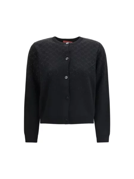 Kardigan Gucci wełniany czarny