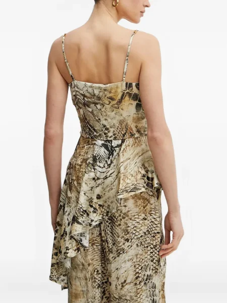 Top Marciano z nadrukiem drapowany w wężowy wzór