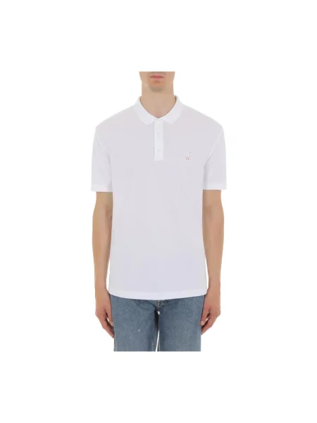 Koszulka polo Moschino z logo biała