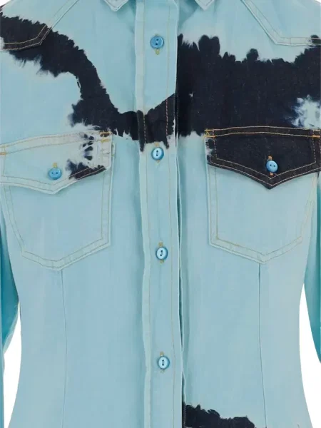 Tie dye koszula Don't @ Me wiązana niebieska