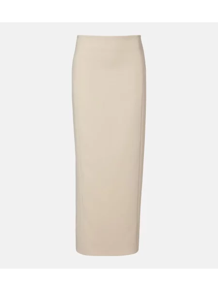 Fusta maxi Khaite alb