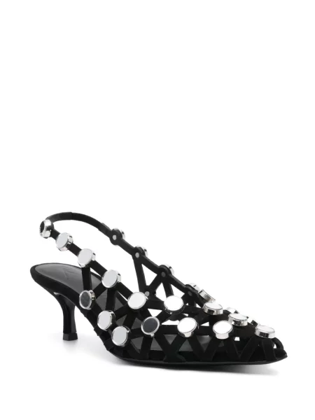 Pantofi cu toc The Attico slingback negru