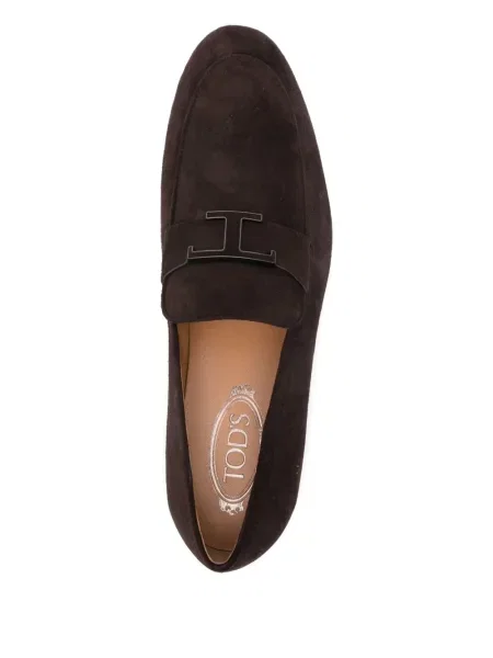 Pantofi loafer Tod's din piele de căprioară maro