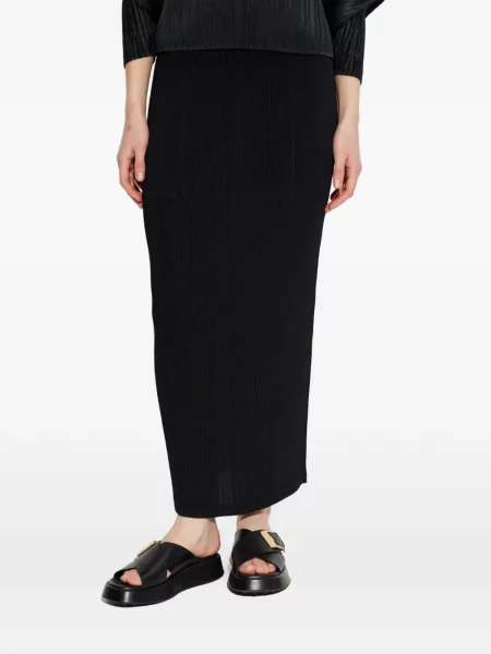 Fusta plisata Issey Miyake plisată lungă negru