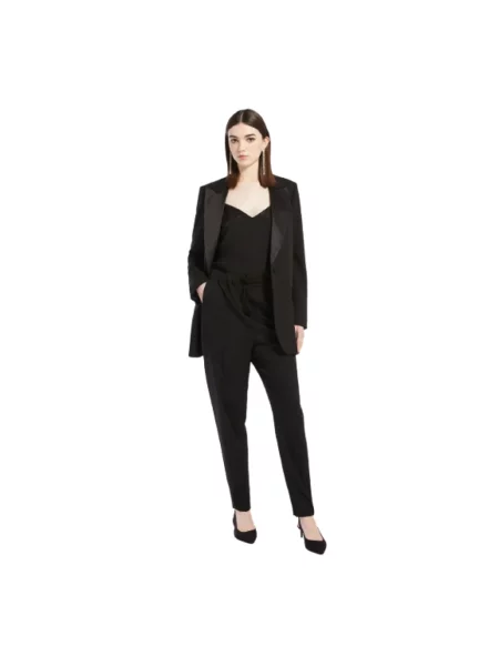 Spodnie Max Mara wełniane czarne