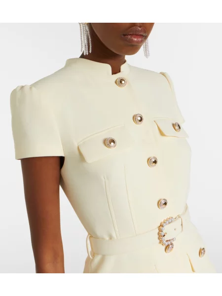 Cu centură rochie midi Self-portrait galben