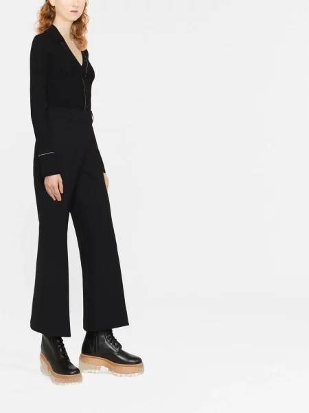 Spodnie Stella Mccartney o krotszym kroju czarne