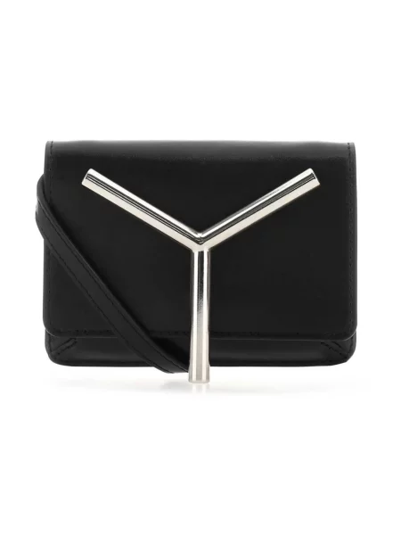 Torebka skórzana Y/project skórzana asymetryczna czarna