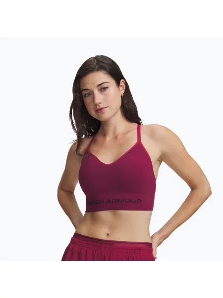 Biustonosz treningowy Under Armour Vanish Seamless Low claret/ox blood