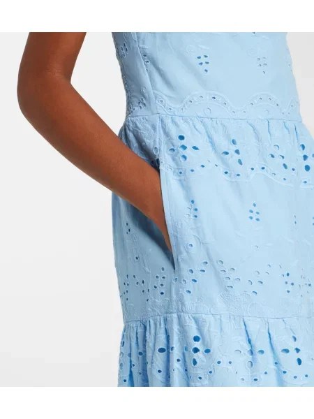 Rochie maxi Melissa Odabash cu broderie albastru