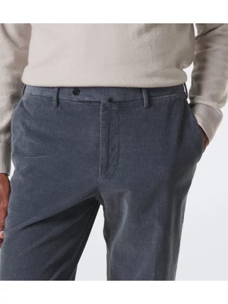 Pantaloni Slowear de catifea cord albastru