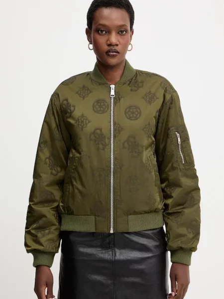 Guess kurtka bomber PHILOMENE zimowa zielony