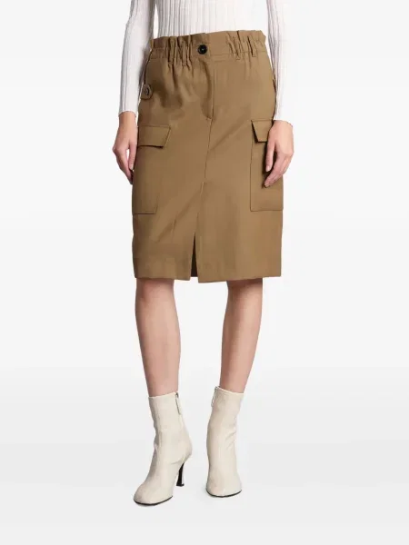 Fustă midi Iro până la genunchi maro