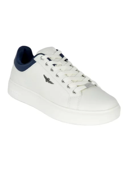 Sneakersy Aeronautica Militare skórzane białe