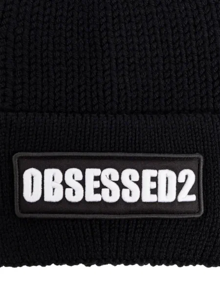 Căciulă Dsquared2 tricotate negru