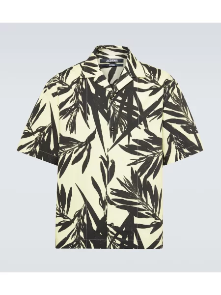 Риза Jacquemus поплин жълто