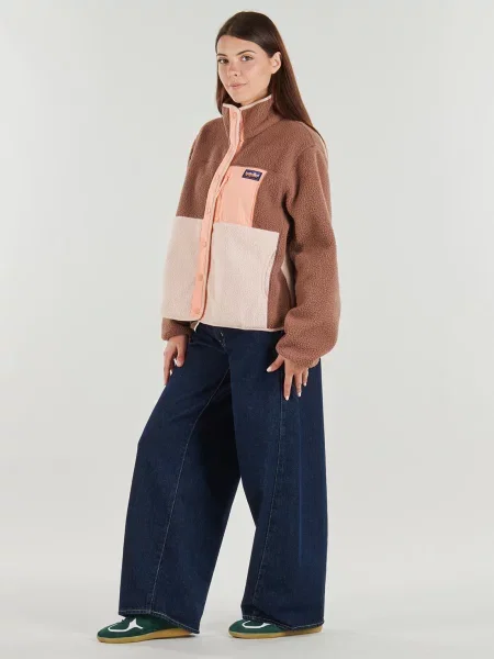 Geacă Superdry din fleece roz