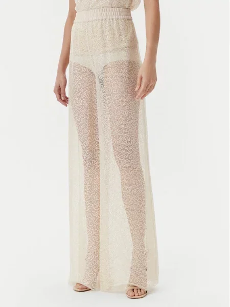 PINKO Palazzo hlače bež