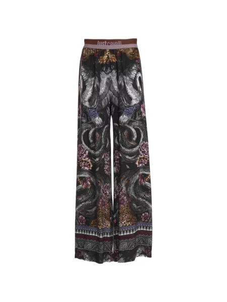 Pantaloni Just Cavalli cu imagine negru