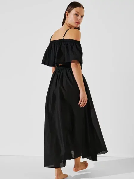 Спідниця Karl Lagerfeld maxi розкльошена чорний