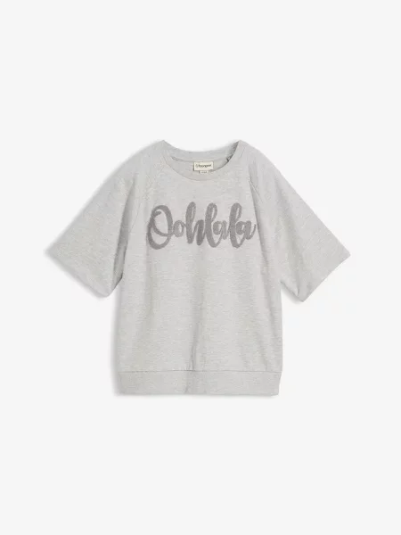 Bluza z mieszanki bawełny szara