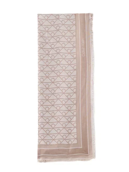 Fular Calvin Klein din jacard maro