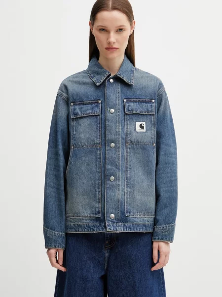 Kurtka jeansowa Carhartt Wip niebieska