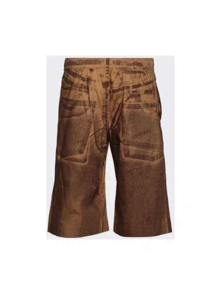 Długie szorty Acne Studios brązowe