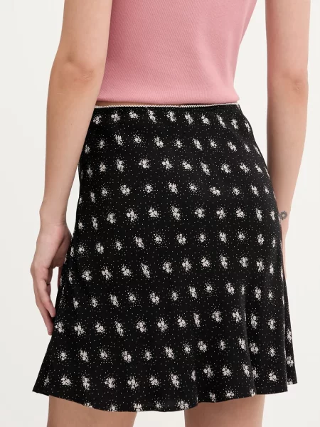 Tommy Jeans spódnica mini rozkloszowana czarny