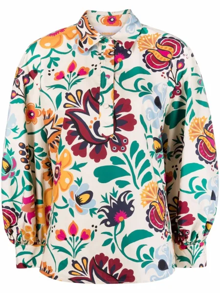 Cămașă La Doublej cu model floral cu imagine