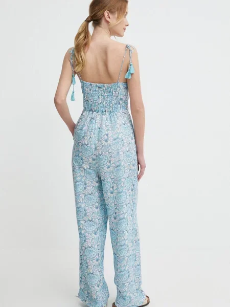 Lenvászon overál Pepe Jeans kék