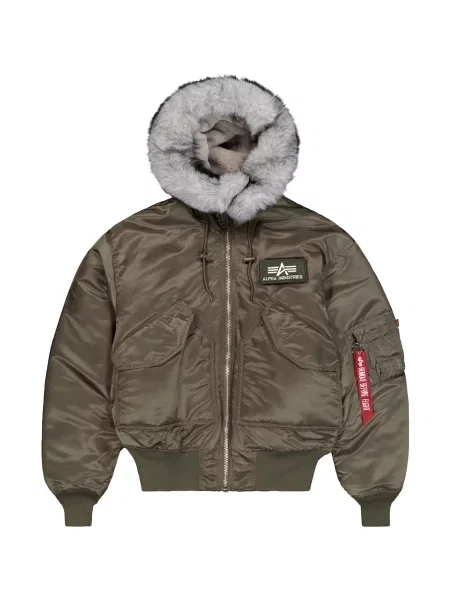 ALPHA INDUSTRIES Přechodná bunda olivová bílá