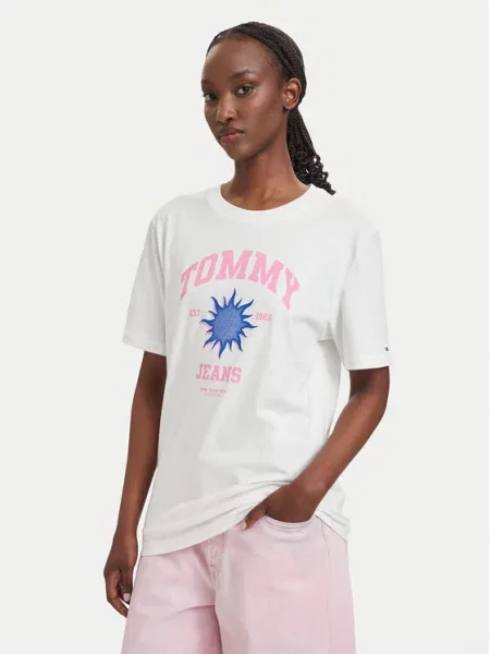 Тениска Tommy Jeans бяло