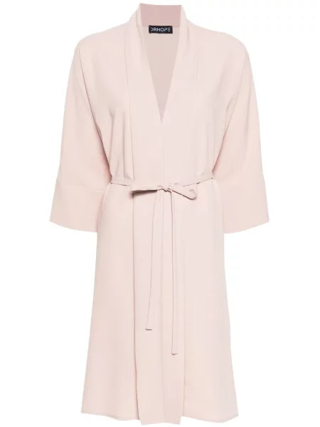 Палто Drhope от креп розово