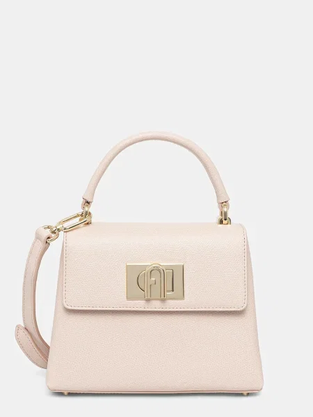 Geanta de piele Furla bej