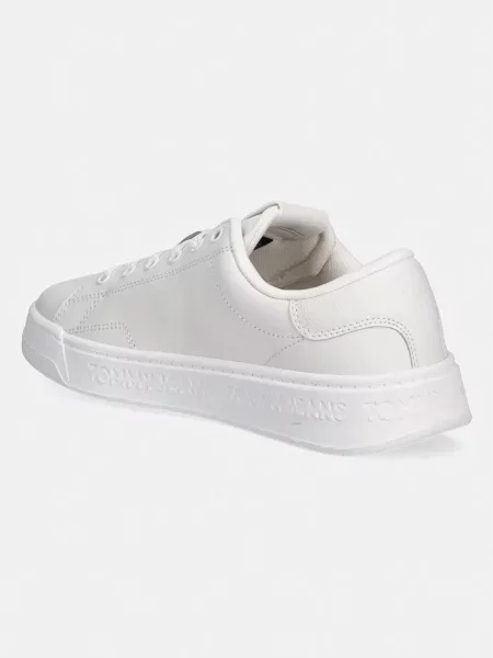 Tommy Jeans TJW SCRIPT CUPSOLE sneakersy skórzane białe