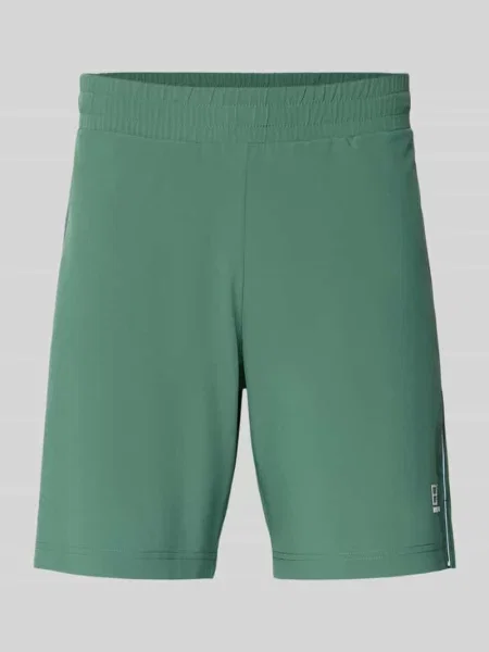 Szorty z elastycznym pasem i logo Ea7 Emporio Armani zielone